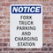 Signmission Fork Truck Parking And Charging Station OSHA Notice Sign, Plastic, 7in W x 10in L, 2PK OS-2PACK-NS-P-710-V-12880 - alternate 4